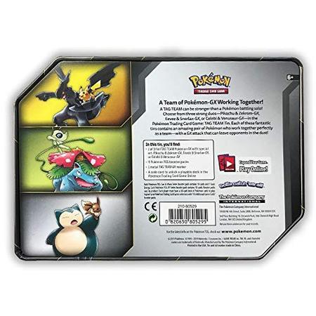 Imagem de Pokemon Tag Team Tin Celebi & Venusaur-GX-TCG: Sun & Moon Box- 4 Booster Packs  1 Cartão de folha art celebi & venusaur-gx