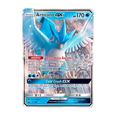 Pokémon TCG: Articuno GX (31/168) - SM7 Tempestade Celestial - Pokémon  Company - Deck de Cartas - Magazine Luiza