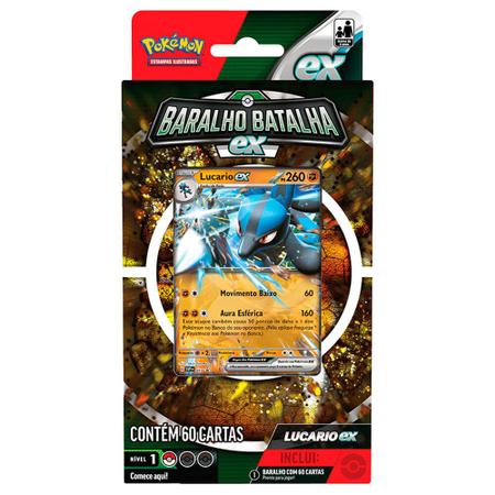 Pokemon Cartas - Baralho Batalha Ex - Lucario - MP Brinquedos