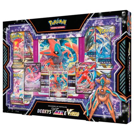 Box Pokémon Coleção de Batalha DEOXYS VMAX e V-ASTRO - 3 Promos Inéditas! -  TIUSAM 