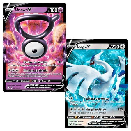 Box Pokémon Lugia V E Unown V Realeza Absoluta 51 Cartas - Copag - Deck de  Cartas - Magazine Luiza