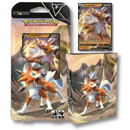 Card Game Jogo Deck Baralho De Batalha Lycanroc V Pokémon