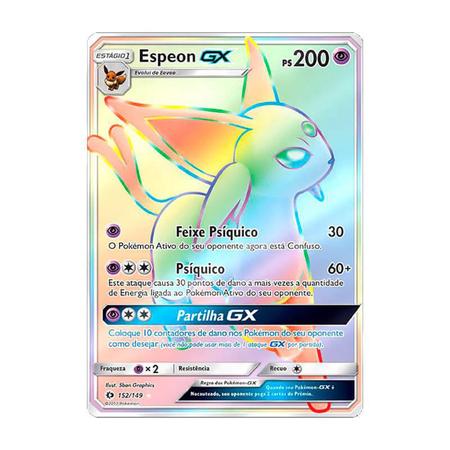 Carta Pokémon Espeon Gx Full Art Sol E Lua