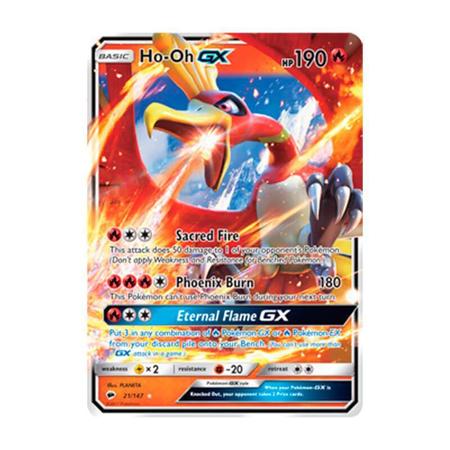 Pokémon TCG: Ho-Oh GX (21/147) - SM3 Sombras Ardentes - Pokémon Company -  Jogos de Cartas - Magazine Luiza