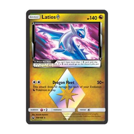 Kit Carta Pokémon Lendários Latios Prisma E Latias Prisma