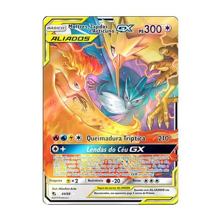 Pokémon TCG: Moltres, Zapdos e Articuno GX (69/68) - SM11.5 Destinos  Ocultos - Pokémon Company - Outros Jogos - Magazine Luiza