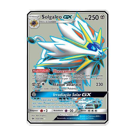 Pokémon TCG: Solgaleo GX (143/149) - SM1 Sol e Lua - Pokémon Company -  Outros Jogos - Magazine Luiza