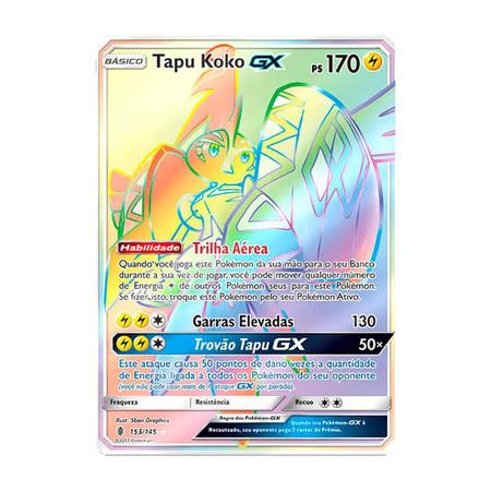 Pokémon TCG: Tapu Koko GX (47/145) - SM2 Guardiões Ascendentes - Pokémon  Company - Outros Jogos - Magazine Luiza