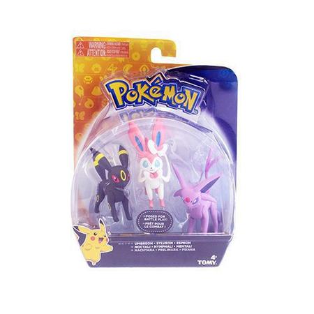 Pokémon Trio Umbreon, Sylveon & Espeon Evoluções Eevee - Takara