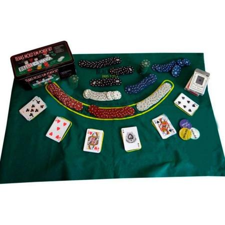 Brinquedo Jogo Texas Poker Set Lata com 200 fichas e 2 Baralhos - TEXAS  HOLD - Jogo de Poker - Magazine Luiza