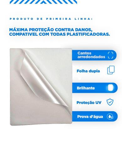 Imagem de Polaseal Plástico para plastificação A4 220x307 - 100 folhas Pouch Film 0,05