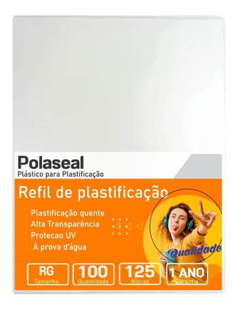 Imagem de Polaseal Plástico para Plastificação CPF 66x99x0,05MM 100 UN