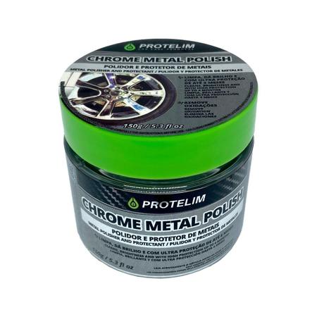 Polidor De Metais Chrome Metal Polish 150G Protelim Imagem de Polidor De Metais Chrome Metal Polish 150G Protelim
