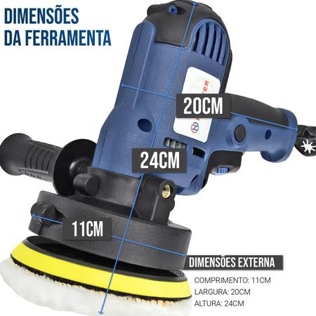 Imagem de Politriz Lixadeira Automotiva Profissional 5 Polegadas 600w