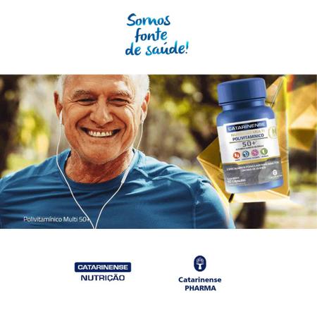 Imagem de Polivitamínico 50+ Catarinense Pharma 180 cps - Kit 3 un