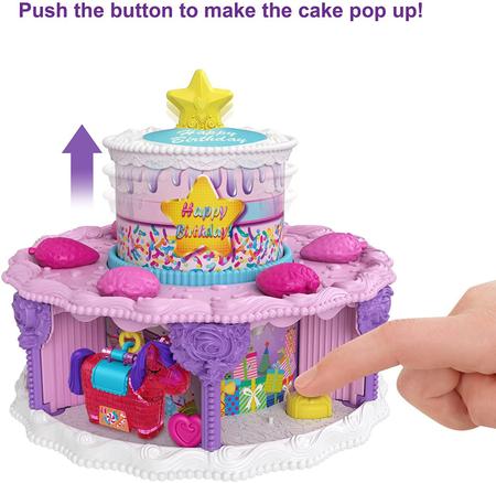 Playset - Polly Pocket - Bolo de Aniversário com Surpresas