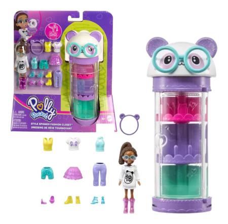 Polly Pocket Closet Girat rio Cachorro Gato Panda Mattel