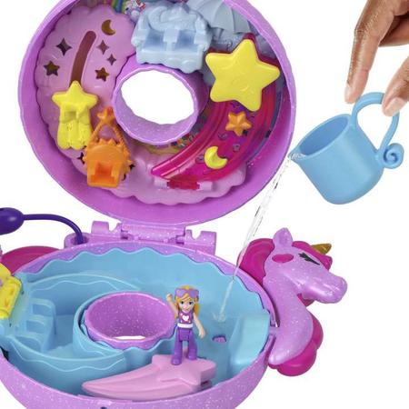 Polly Pocket Brinquedo Estojo Festa do chá de unicórnio