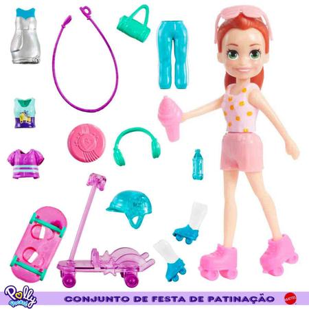 Polly Pocket Conjunto Festa de Patinação HDW51 - Mattel GBF85 - Os