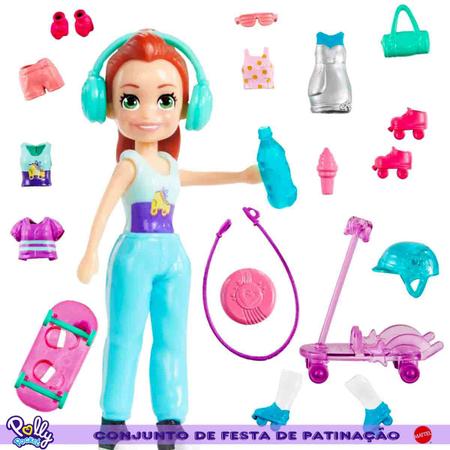 Polly Pocket Conjunto Festa de Patinação HDW51 - Mattel GBF85 - Os