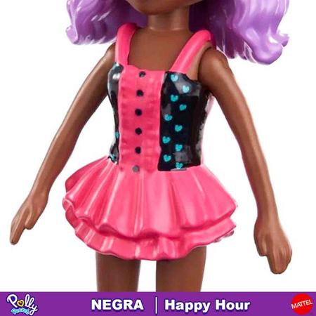 Imagem de Polly Pocket - Mini Boneca Negra - Happy Hour - Mattel HKV80