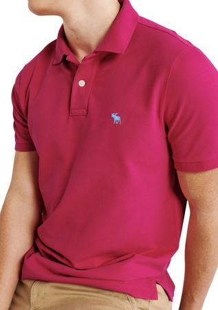 Imagem de Polo Abercrombie & Fitch Logo Rosa Magenta