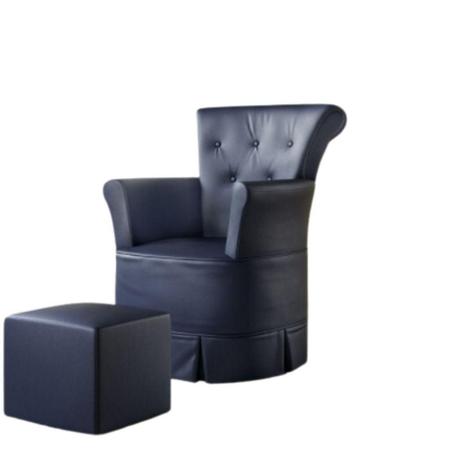 Poltrona Amamentaçao Balanço Puff Bárbara material sintético Azul Marinho - Larbelle Móveis. Imagem de Poltrona Amamentaçao Balanço Puff Bárbara material sintético Azul Marinho
