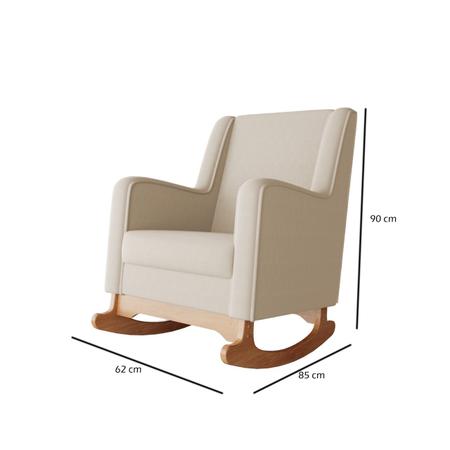 Imagem de Poltrona Cadeira de Amamentação Aquila Balanço C/ Puff - Anjo de Casa