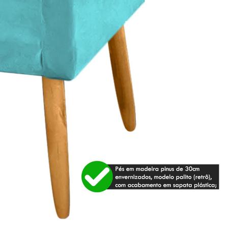 Imagem de Poltrona Cadeira Para Sala de Estar Quarto Decorativa Confortável Nina Pés Madeira Pálito Sem Rodapé Suede em Diversas Cores