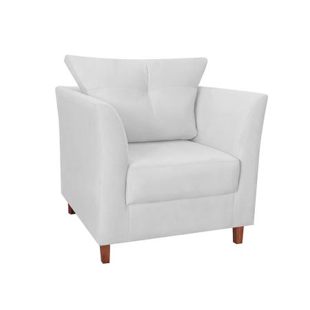 Imagem de Poltrona Cadeira Sofá Decorativa Isis Sala Estar Salão Beleza Corano Branco - LM DECOR