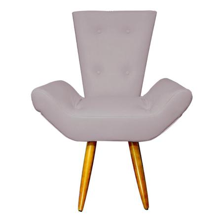 Imagem de Poltrona Cadeira Sofá Maisa Decorativa Consultório Quarto Sala Suede Rose - LM DECOR