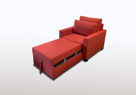 Imagem de Poltrona Cama Meca_MA que se Transforma em Sofá Cama Solteiro Resistente e Confortável em Sarja Algodão 3022