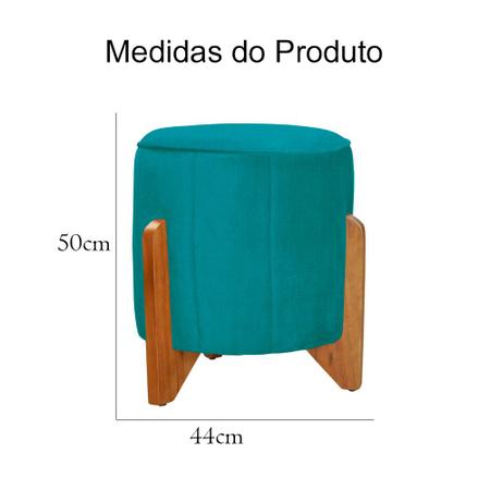 Imagem de Poltrona Com Balanço E Puff Melinda Suede Azul Tiffany Ms Decor