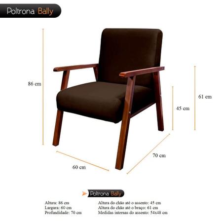 Imagem de Poltrona Decorativa Bally - WD Decor