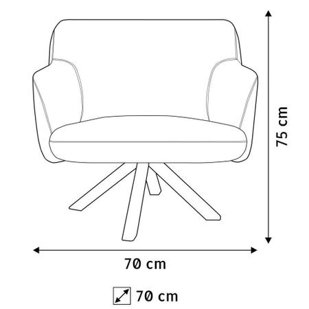 Imagem de Poltrona Decorativa Base Giratória de Madeira Jade Veludo Mostarda C-260 - Lyam Decor