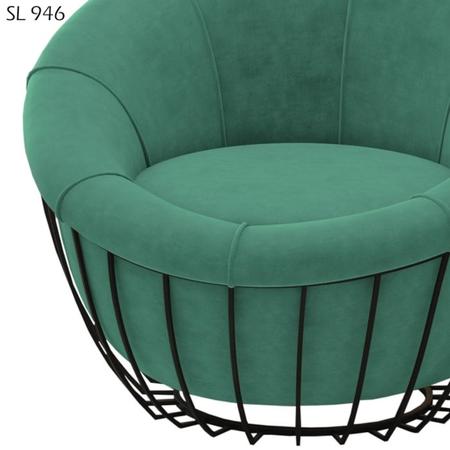 Poltrona Decorativa Base Metal Wasse SL 946 Moll - Molufan Imagem de Poltrona Decorativa Base Metal Wasse SL 946 Moll