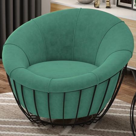 Poltrona Decorativa Base Metal Wasse SL 946 Moll - Molufan Imagem de Poltrona Decorativa Base Metal Wasse SL 946 Moll