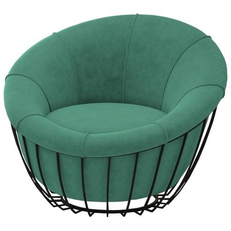 Poltrona Decorativa Base Metal Wasse SL 946 Moll - Molufan Imagem de Poltrona Decorativa Base Metal Wasse SL 946 Moll