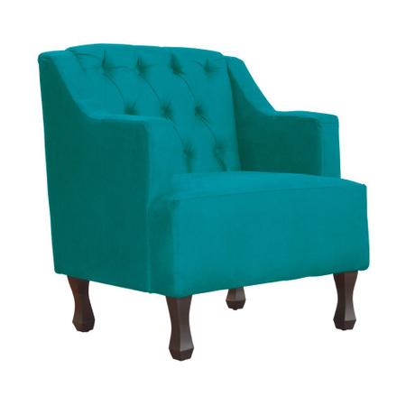 Imagem de Poltrona Decorativa Genesis Azul Turquesa - MALTA DECOR