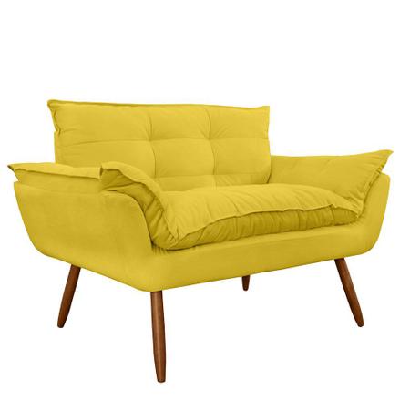 Imagem de Poltrona Decorativa Namoradeira Opalla Amarelo - Malta Decor