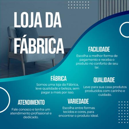 Imagem de Poltrona Decorativa Nina com Puff New para Sala e Quarto Suede Azul - LH Decor