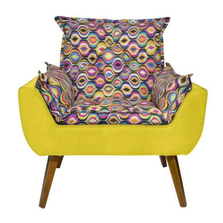 Imagem de Poltrona Decorativa Opala Colorido Amarelo - Kasa Sofá