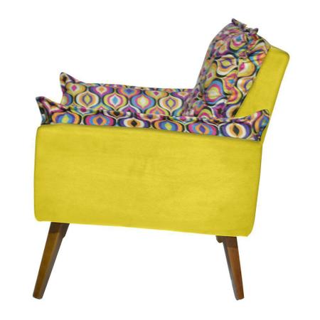 Imagem de Poltrona Decorativa Opala Colorido Amarelo - Kasa Sofá