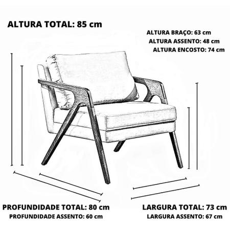 Poltrona DiMércuri Monalize Veludo