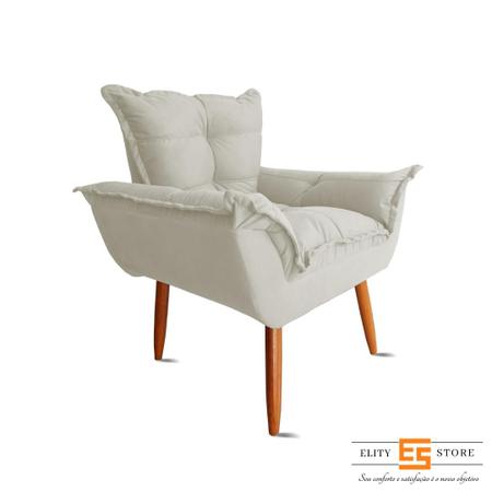 Imagem de Poltrona Decorativa Pés Palito Opala Suede - Elity Store