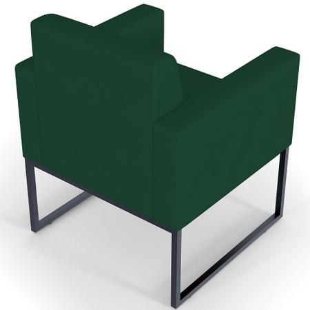 Imagem de Poltrona Decorativa Sala Estar e Recepção Base Fixa De Metal Helô L02 Suede Verde Musgo - Lyam Decor