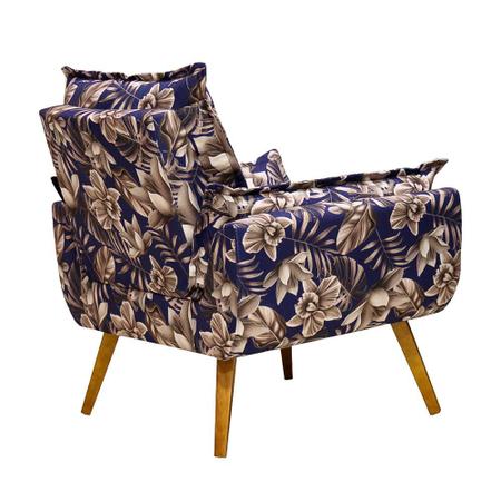 Imagem de Poltrona Decorativo Opala Estampado Lançamento Confortável