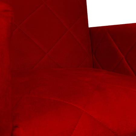 Imagem de Poltrona Klara Suede Vermelho Base De Ferro Preta  - Belliv Decor