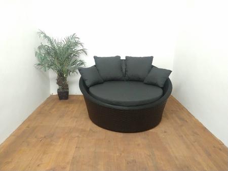 Imagem de Poltrona redonda, sofá, chaise, orbit - 1m50cm em fibra sintética - Decorações, jardins, varandas e coberturas - Tecido Impermeável para áreas externa