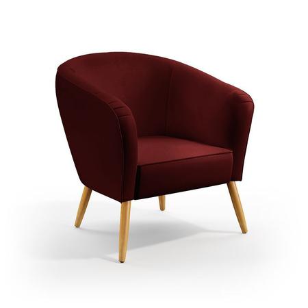 Poltrona Vênus com Puff Quasar Suede Bordô Aradecor Imagem de Poltrona Vênus com Puff Quasar Suede Bordô Aradecor
